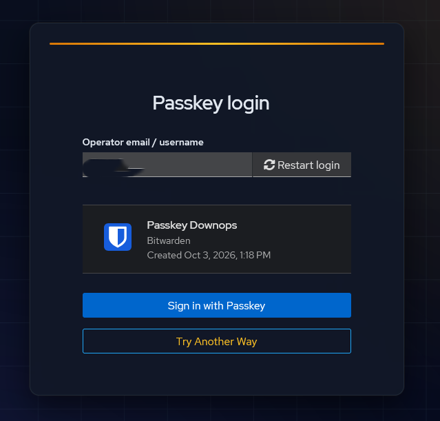 Keycloak passkey login with Bitwarden