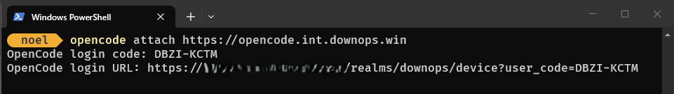 OpenCode attach command